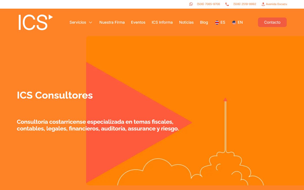 ICS Consultores website homepage